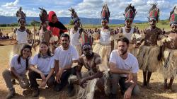 Engineering students in Africa